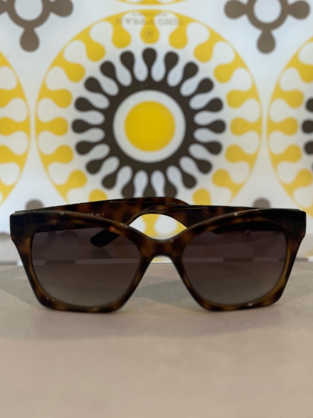 Alexander McQueen Tortoiseshell Sunglasses with Brown Gradient Lenses